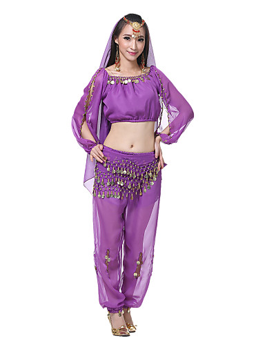 Dancewear Chiffon Indian Belly Dance Costumes For Ladies